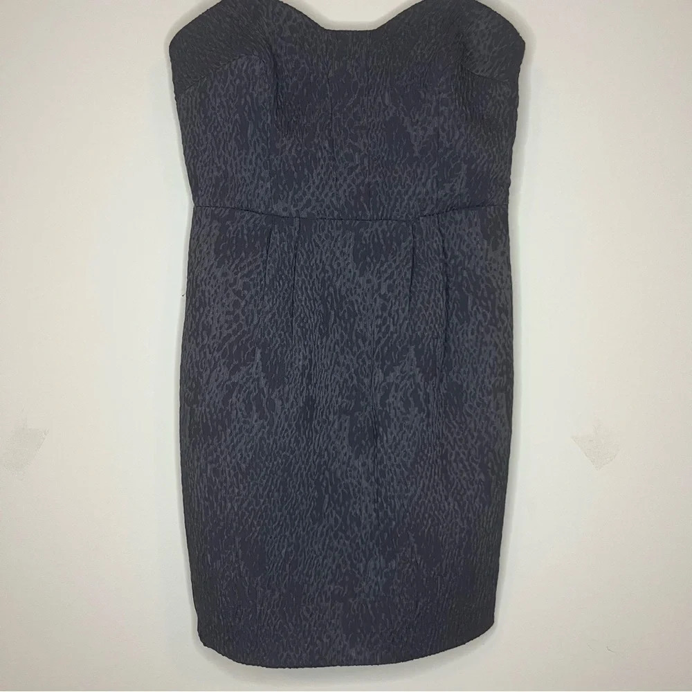 NWT BCBG Generation Sweeheart Gray Pleated Back Cocktail Strapless Minidress - Picture 2 of 9